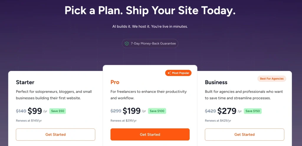 ZipWP-opas: Näin teet itse WordPress-sivuston tekoälyllä ZipWP pakettien hinnoittelu.
